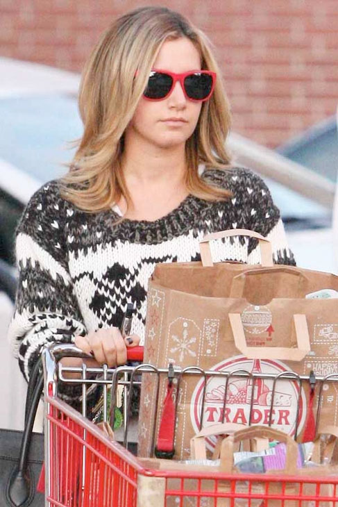 Ashley Tisdale wearing Free-People-Fairisle-Pullover